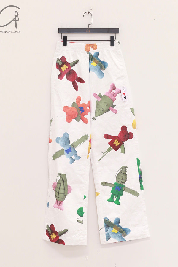 Walter Van Beirendonck 25 Spring/Summer Basic Printed Trousers Belgium WVB-2011-BAI White